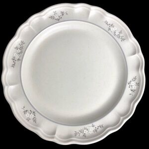 Pfaltzgraff Heirloom 10 1/2” Dinner Plate Retired Floral Grey USA in EUC
